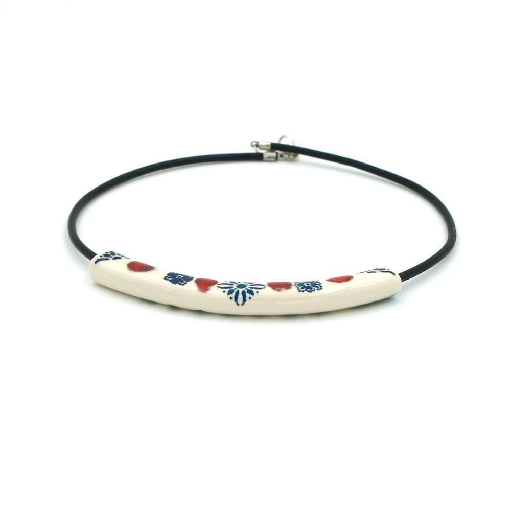 Ceramic necklace "Tubo"