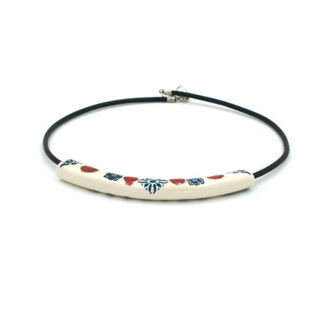Ceramic necklace "Tubo"