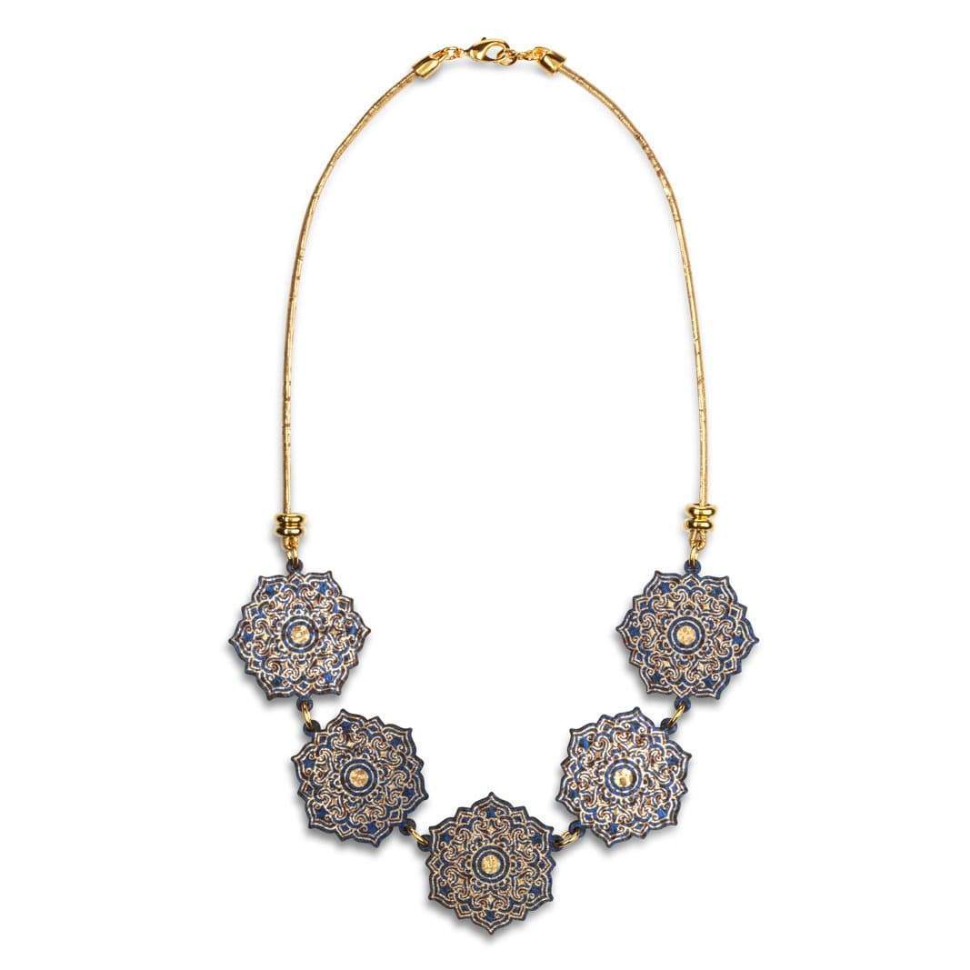 "Azulejos" Blue Cork Necklace