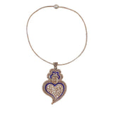 "Heart of Viana" Cork Necklace Blue