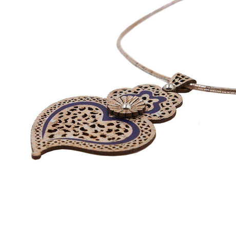 "Heart of Viana" Cork Necklace Blue