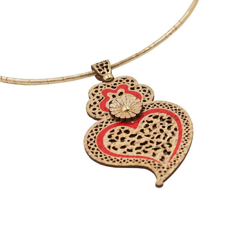 Heart of Viana I Red Cork necklace