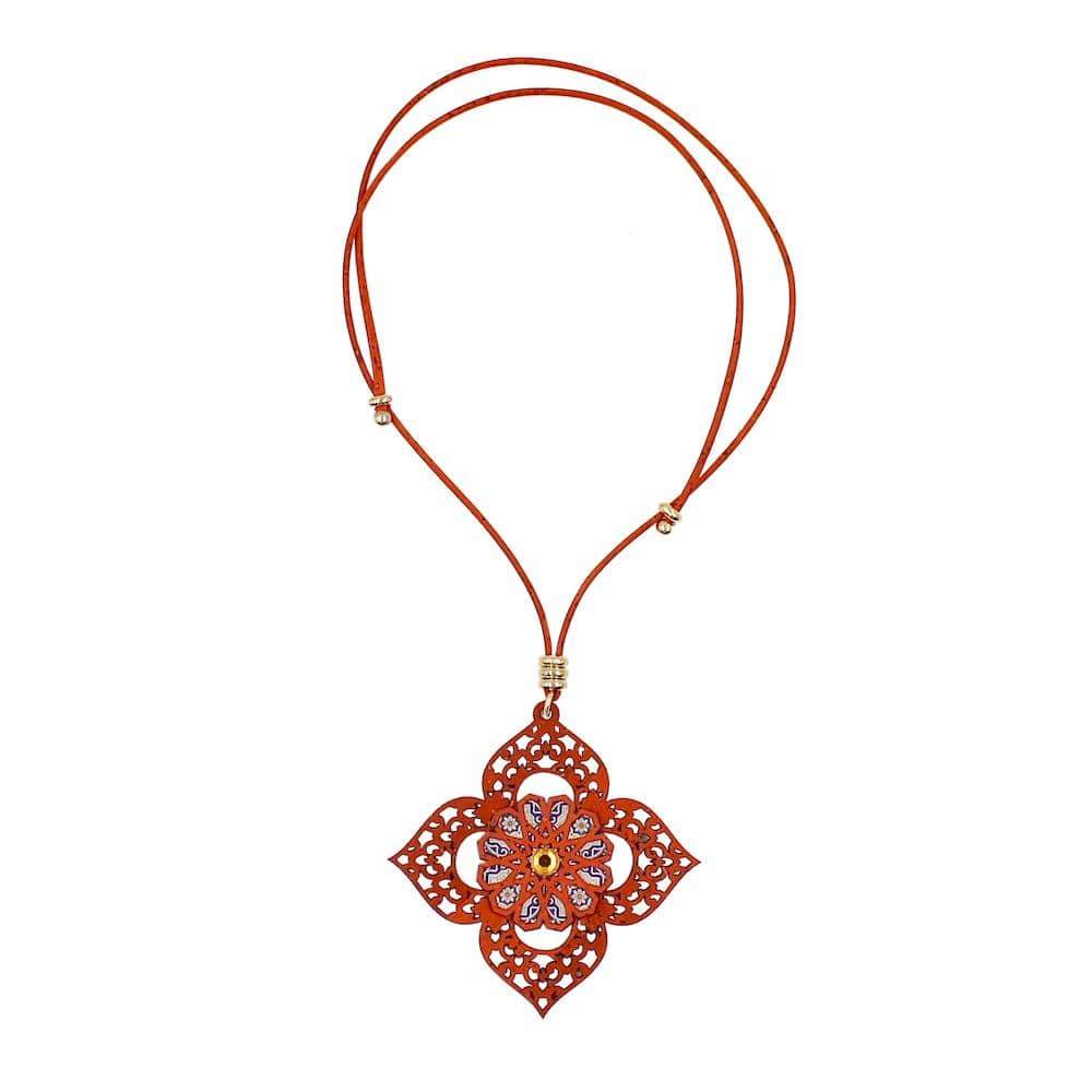 Azulejos I Orange cork bracelet
