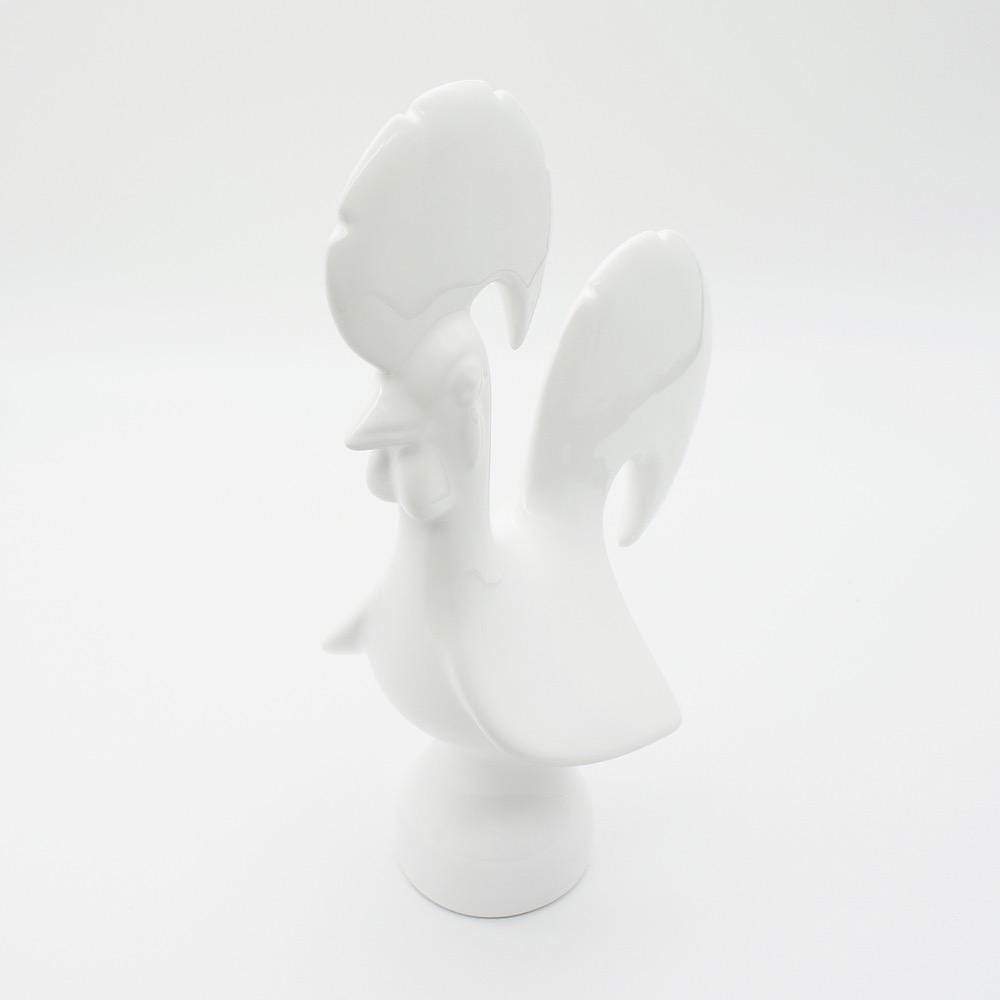 Ceramic Portuguese rooster - White