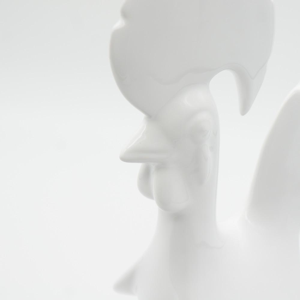 Ceramic Portuguese rooster - White