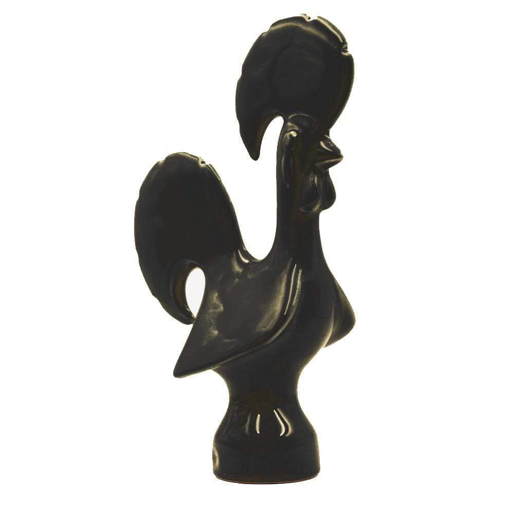 Coq de Barcelos en céramique I Produit artisanal du Portugal Coq de Barcelos en céramique noire