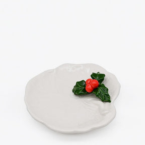 Coupe à apéritif blanche avec feuille de houx I Vaisselle portugaise Coupe à apéritif "Avezinho" blanche