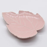 Coupe en céramique en forme de feuille de figuier I Céramique portugaise Coupe en céramique "Figueira" - Rose