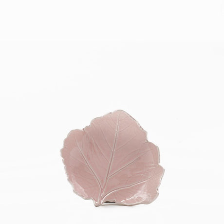 Coupe en céramique en forme de feuille I Céramique portugaise Coupe en céramique "Manteiga" - Rose