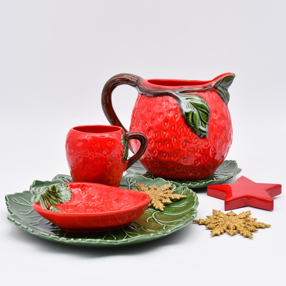Coupe en forme de fraise I Vaisselle portugaise Coupe en céramique "Morango"