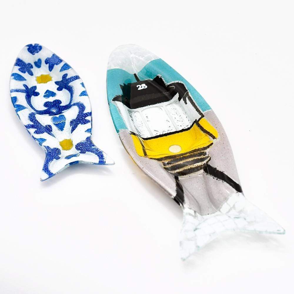 Azulejos I Fused glass cup
