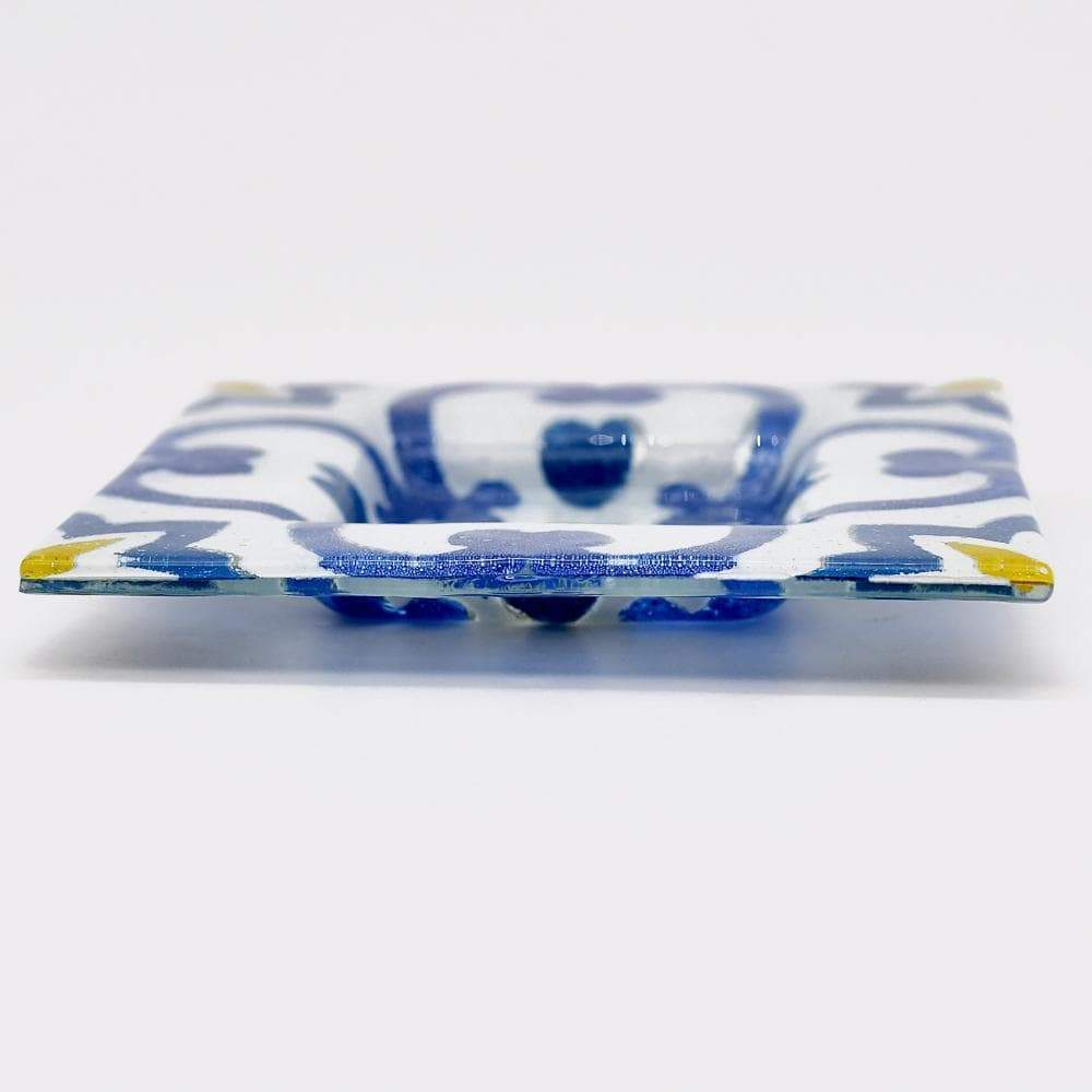 Azulejos I Fused glass cup