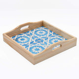 Dessous de plat en faïence bleue Azulejo du Portugal I Vente en ligne Plateau "Azulejos" - Turquoise