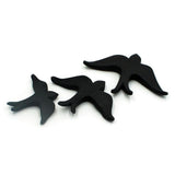 Set of 3 earthenware swallows