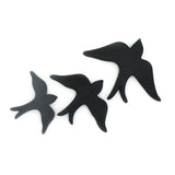 Set of 3 earthenware swallows