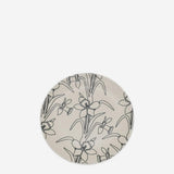 Ensemble de 4 assiettes en grès au motifs floraux Assiette en grès "Flores" - 21cm