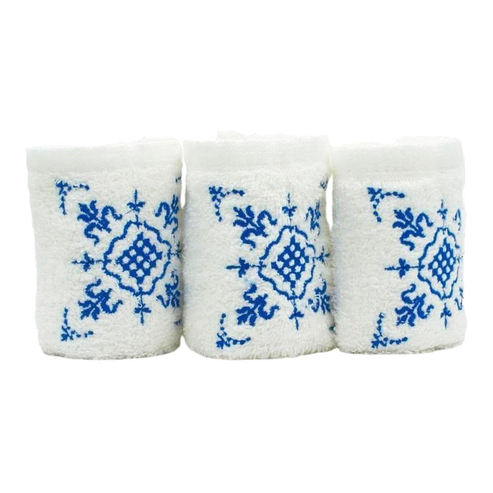 Small embroidered hand towels I Set of 3