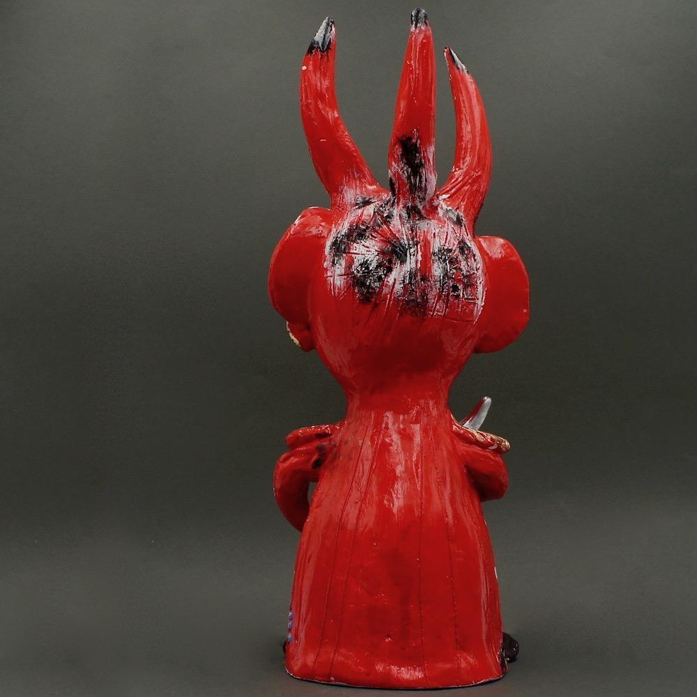 Diabo com três cornos I Statuette by Júlia Côta - 40 cm