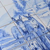 Fresque d'azulejos portugais peinte à la main Fresque d'azulejos 75x60cm