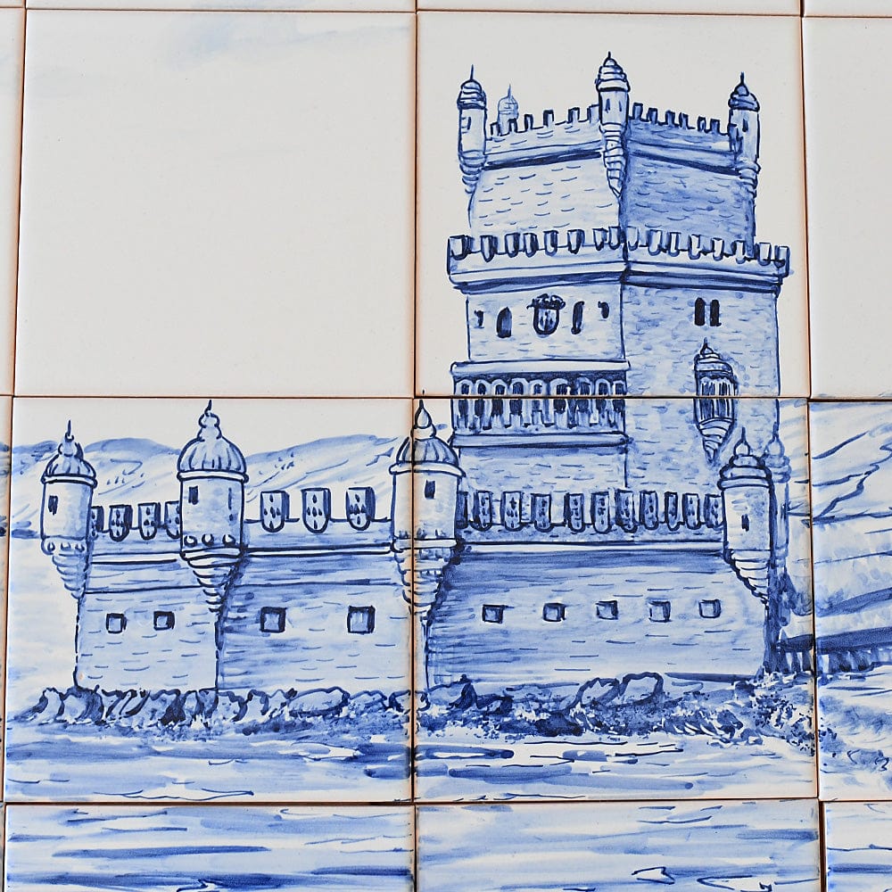 Fresque d'azulejos portugais peinte à la main Fresque d'azulejos 90x60cm