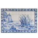 Fresque d'azulejos portugais peinte à la main Fresque d'azulejos 90x60cm