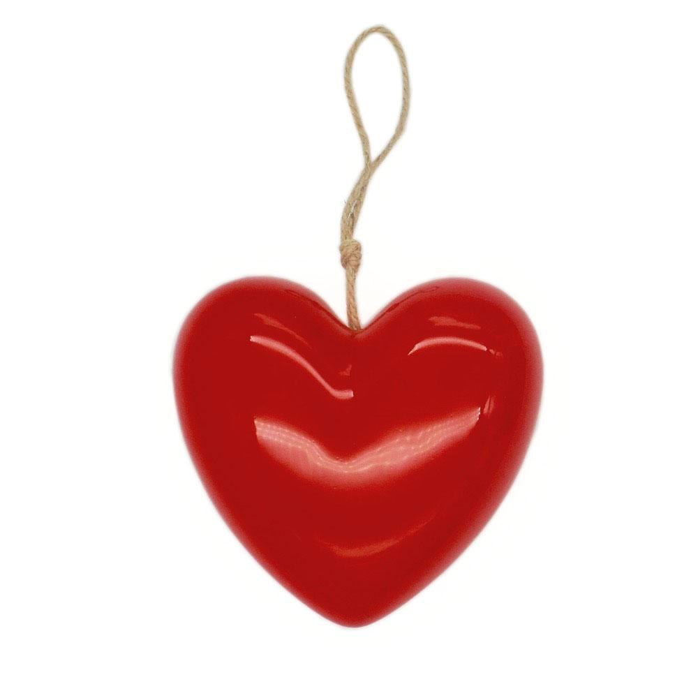 Heart in ceramic - Red