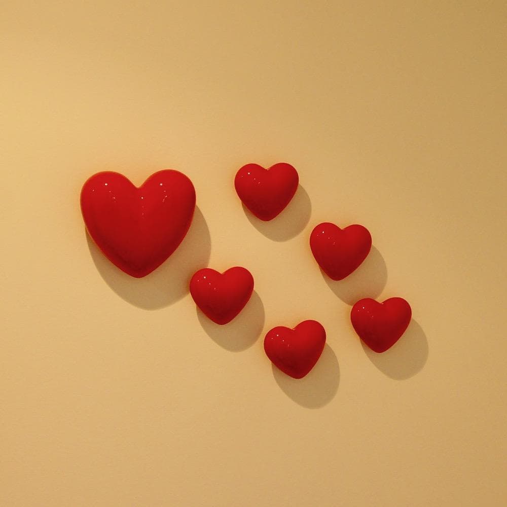 Heart in ceramic - Red