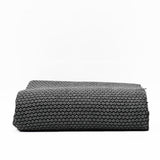 Grand plaid en coton blanc et noir tissé au Portugal Plaid en coton "Ponto" 999X999 - Gris foncé