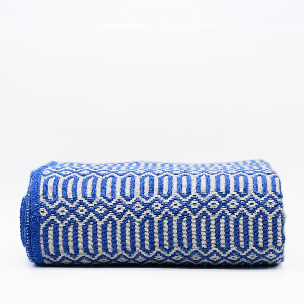 Hexa I Coton plaid 210x140 - Blue