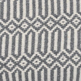 Grand plaid en coton gris foncé tissé au Portugal Plaid en coton 210X140 - Gris