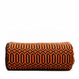 Grand plaid en coton orange et noir tissé au Portugal Plaid en coton 210X140 - Orange & Noir
