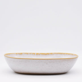 Grand plat à four en grès de la collection portugaise Amazonia Plat à four en grès "Amazonia" Blanc - 32cm