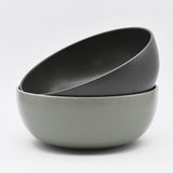 Grand plat en grès anthracite I Vaisselle portugaise #DRAFT Saladier en grès “Pacifica" Anthracite - 32cm