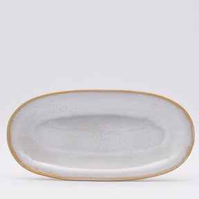 Grand plat en grès de la collection portugaise Amazonia Plat de service en grès "Amazonia" Blanc - 41cm