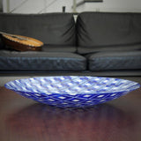 Large fused glass dish