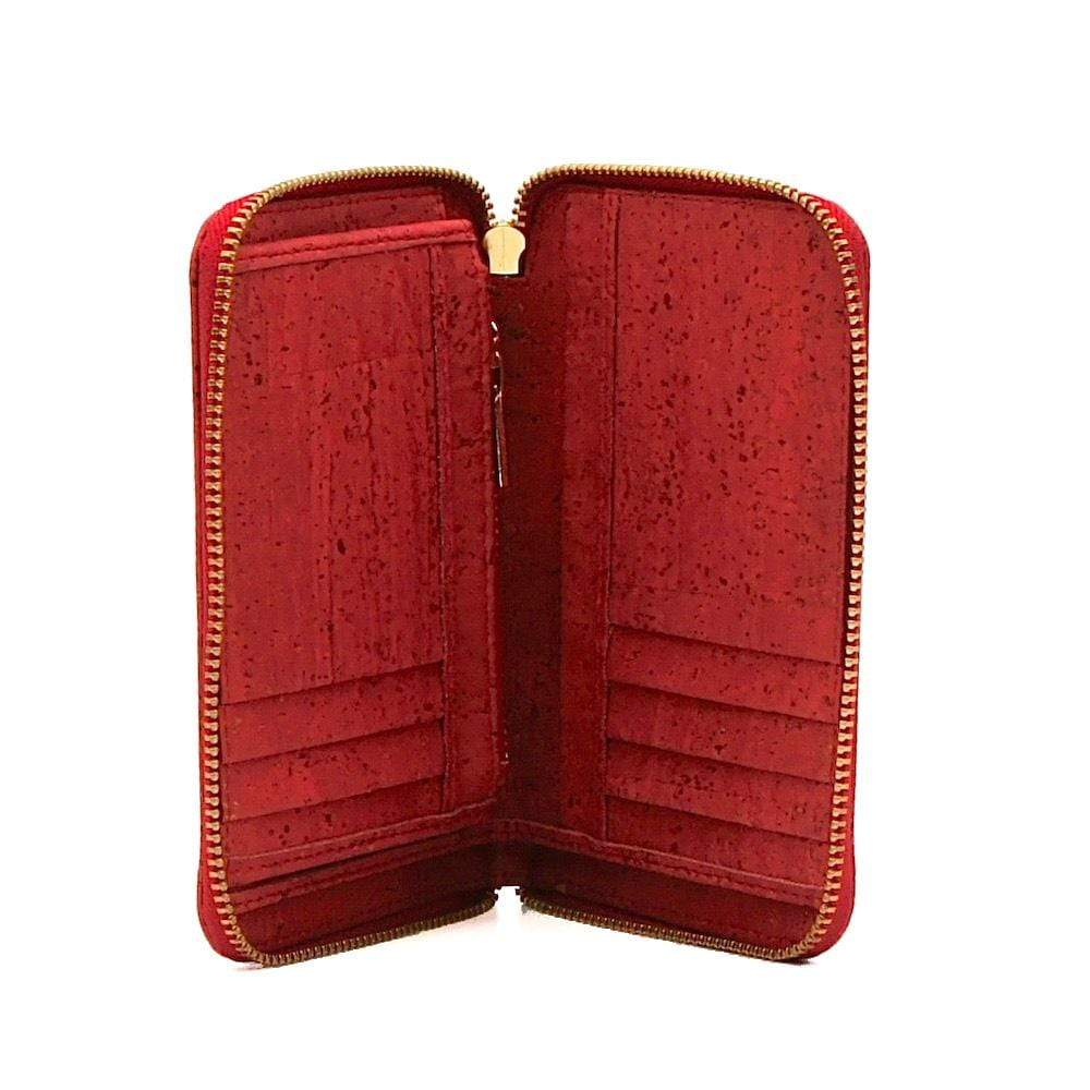 Large cork wallet  I Red