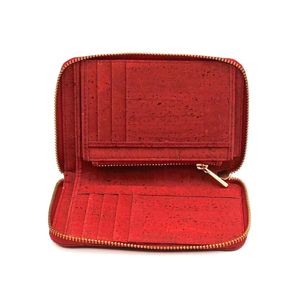 Large cork wallet  I Red