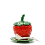 Grand pot en forme de fraise I Vaisselle portugaise Pot en céramique "Morango" - 20cm
