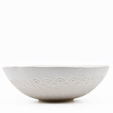 Grand saladier en céramique blanc I Motifs dentelles portugaises Grand saladier "Flores" blanc - 25 cm