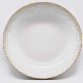 Grand saladier vert en grès I Vaisselle du Portugal Plat en grès "Ondas" 34cm - Gris