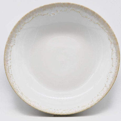 Grand saladier vert en grès I Vaisselle du Portugal Plat en grès "Ondas" 34cm - Gris