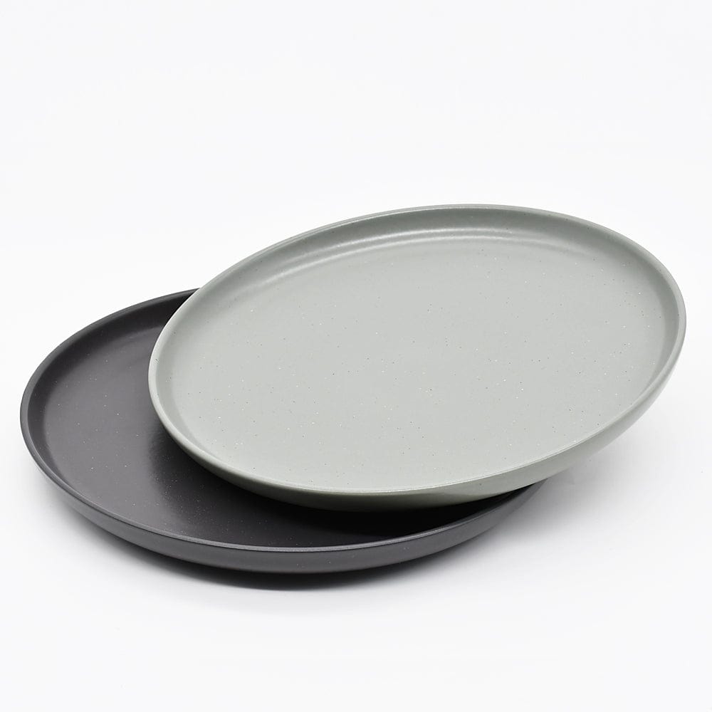 Grande assiette en grès anthracite I Vaisselle portugaise Assiette en grès “Pacifica" Anthracite - 27cm