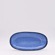 Grande assiette en grès de la collection portugaise Amazonia Plat de service en grès "Amazonia" Bleu - 24cm