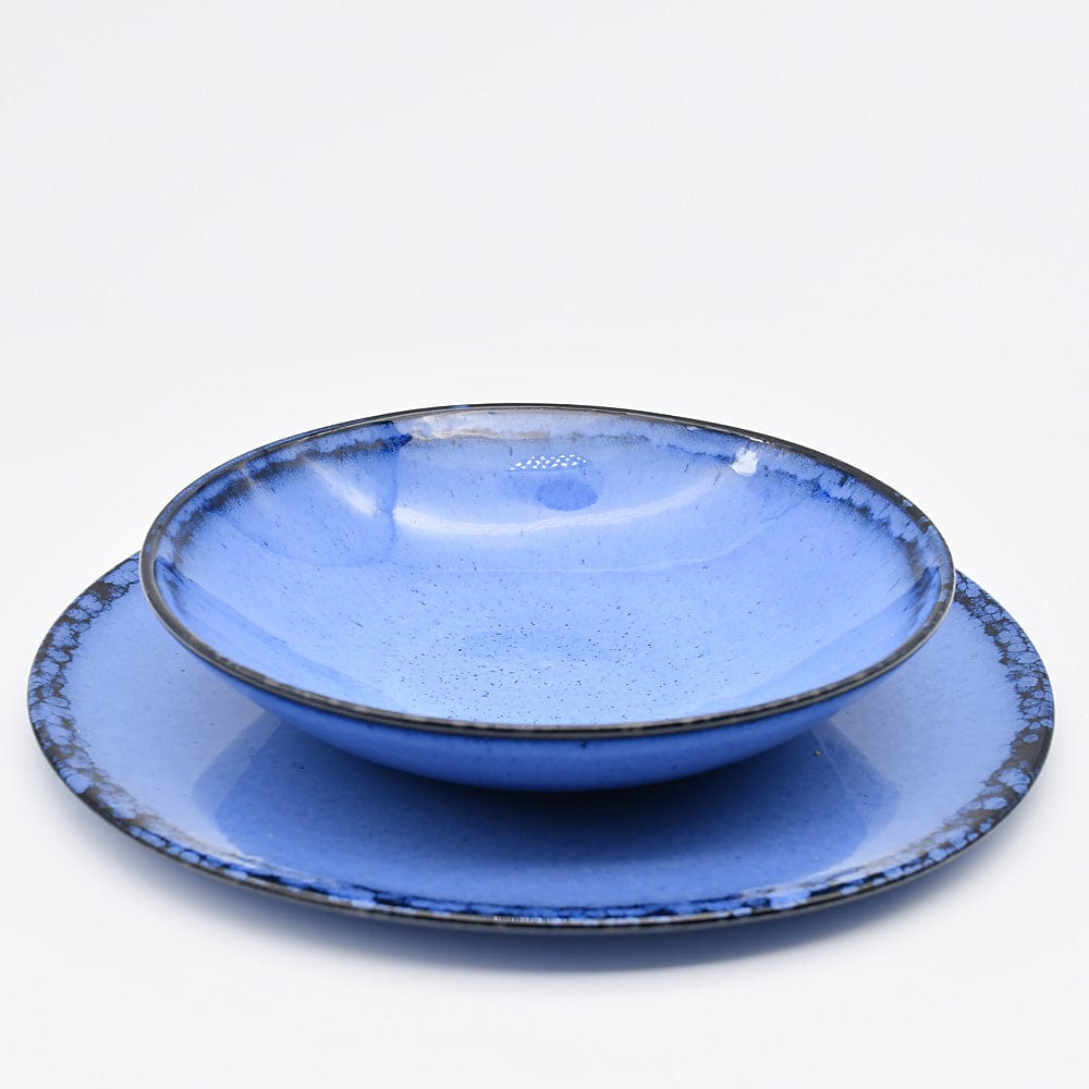 Grande assiette en grès de la collection portugaise Corals Assiette en grès "Amazonia" - 30cm