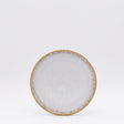 Grande assiette en grès de la collection portugaise Corals Assiette en grès "Amazonia" Blanche - 21cm