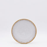 Grande assiette en grès de la collection portugaise Corals Assiette en grès "Amazonia" Blanche - 21cm