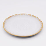 Grande assiette en grès de la collection portugaise Corals Assiette en grès "Amazonia" Blanche - 30cm