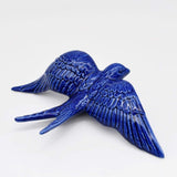 Ceramic swallow from Caldas da Rainha - Cobalt Blue