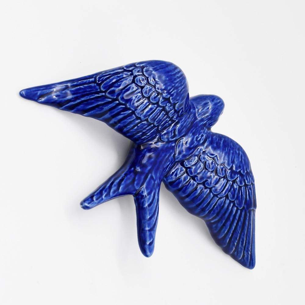 Ceramic swallow from Caldas da Rainha - Cobalt Blue