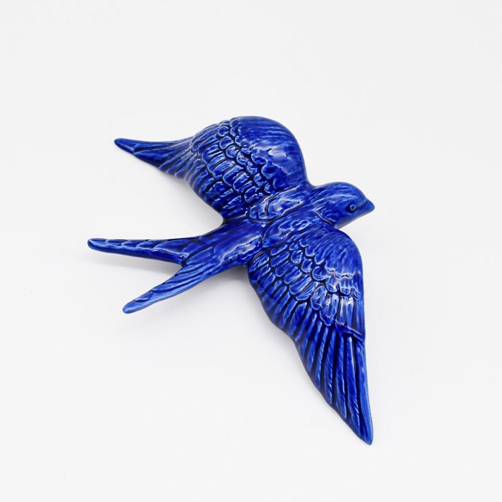 Ceramic swallow from Caldas da Rainha - Cobalt Blue